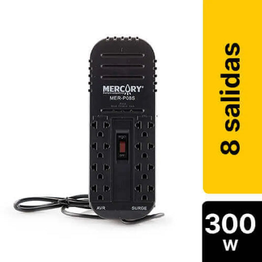 Regulador Automático de Voltaje 1000W 8 Tomas Mercury