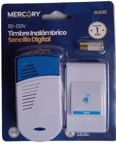 🔔 Timbre Inalámbrico Mercury - Instalación Sin Complicaciones